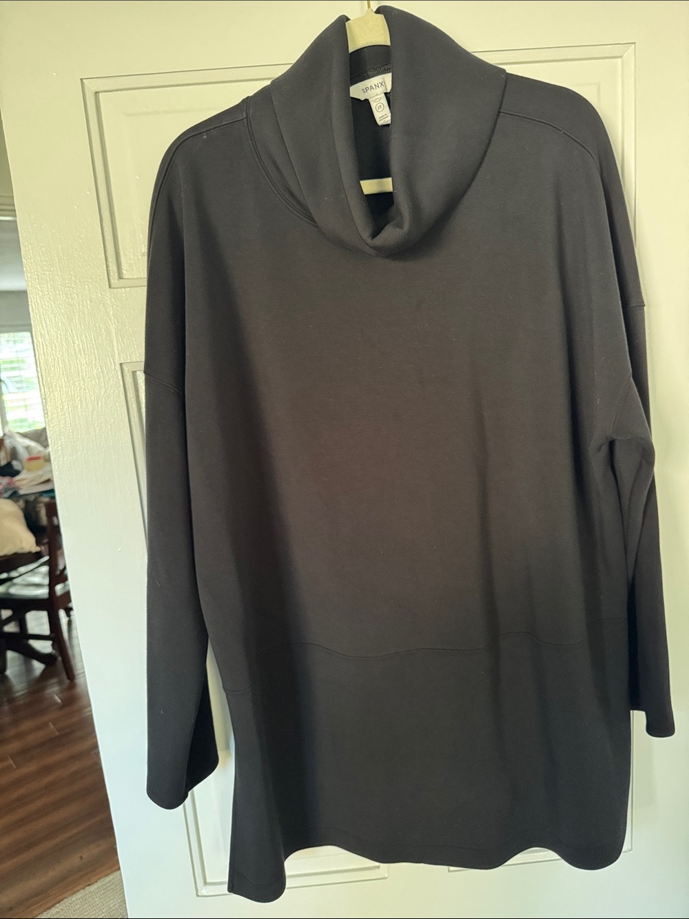 SPANX Black Cowl Neck Tunic Sweater